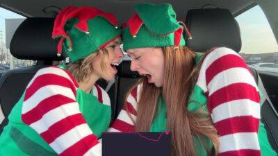 As Horny Elves Cumming In Drive Thru With Remote Controlled Vibrators / 4k With Serenity Cox And Nadia Foxx on girlsporntube.one