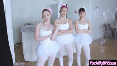 Flexible ballerina teens smashed by a new perv instructor on girlsporntube.one