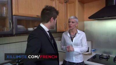 Sexy short hair milf gets sodomized in her kitchen - France on girlsporntube.one