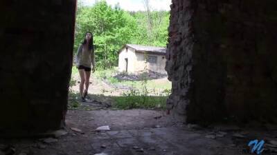 Lolly Pop is masturbating and getting orgasm in the abandoned place on girlsporntube.one