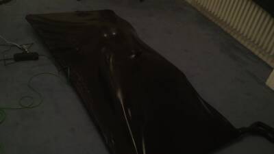 Latex Vacuum Bed Self Bondage on girlsporntube.one