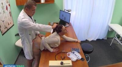 Horny brunette Alexis getting fucked in all possible ways by her doctor on girlsporntube.one