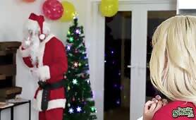 Madison taste Santa's big cock on girlsporntube.one