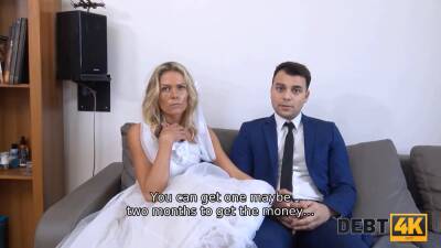 Debt collector tracks down sexy bride and they have affair on girlsporntube.one