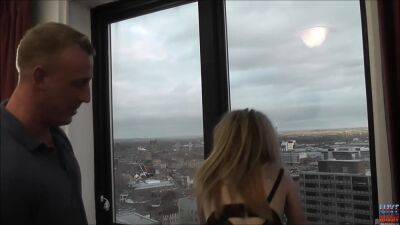 Classy Filth fucked in front of the window for all the city to see on girlsporntube.one