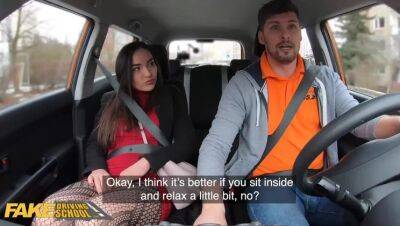 FakeDrivingSchool Learner Nataly Gold Isn’t Wearing Any Panties - Russia on girlsporntube.one