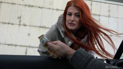 Cute redhead accepts cash for sex in restless European kinks on girlsporntube.one