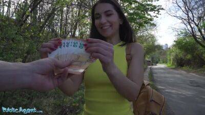 Public Agent Italian Babe Moona Snake in a Tight Yellow Dress - Italy on girlsporntube.one