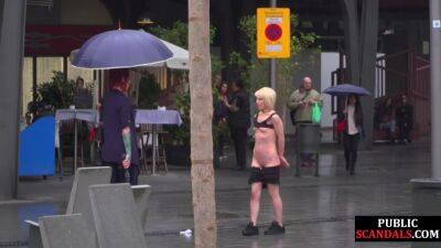 Lezdom Redhead Milf Shows Teen Bondservant Outdoor In Publi on girlsporntube.one