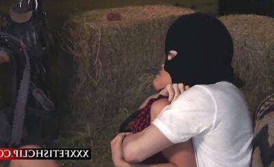 Innocent brunette farm girl Aidra Fox roped and pounded on girlsporntube.one