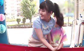 Shy Japanese Beauties Handjob To Stranger In Glass Room - Japan on girlsporntube.one