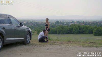 Gold Digger Audi Porking with Linda Leclair and Raul Costa - Hungary on girlsporntube.one