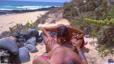 I get bumped by the lifeguard on the beach. on girlsporntube.one