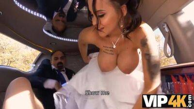 VIP4K. Random passerby scores luxurious bride in the wedding limo on girlsporntube.one