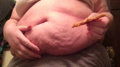 Jiggly Fat Belly Play With Burps on girlsporntube.one