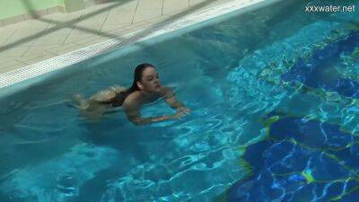 Enjoys Her Sweet Hot Body In The Pool Her Name Puzan Bruhova on girlsporntube.one