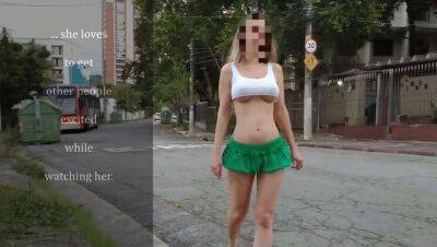 Exhibitionist HotWife with nano skirt and top on street - Brazil on girlsporntube.one