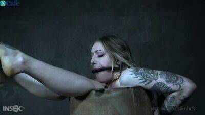 Poor submissive tattooed whore Baby Sid has to suck huge dildo on girlsporntube.one