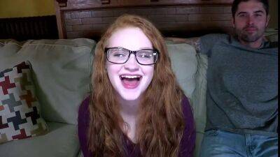 Kaycee barnes - amateur nerdy redhead PAWG with big naturals in glasses on girlsporntube.one