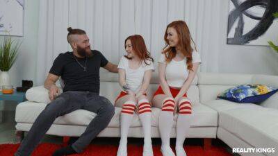 Wild trio once these ginger sluts decide to share the dick on girlsporntube.one