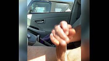 Naked driving dick masturbation cum next to jeep on girlsporntube.one