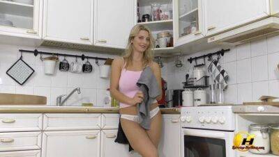 Masturbate with HardCore Toy in Kitchen by Katerina Hartlova on girlsporntube.one