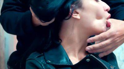 Hot Stepmom In Leather Jacket Loves Long Kisses On The Neck on girlsporntube.one