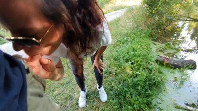 Munichgolds Outdoor Habdjob Blowjob Public In The Forest .. Have Fun on girlsporntube.one