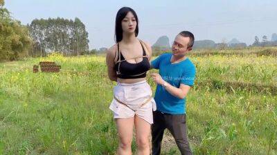 Chinese Bondage - Bound And Walk In Field - China on girlsporntube.one