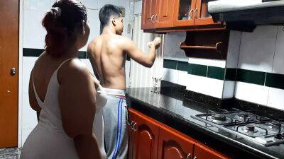 Fucking the neighbor in the kitchen - Colombia on girlsporntube.one