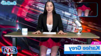 Camsoda - News anchor solo slut masturbates on girlsporntube.one