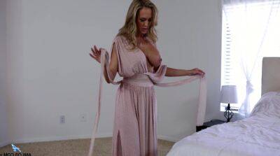 Early in the morning busty horny wife Brandi Love prefers to masturbate on girlsporntube.one