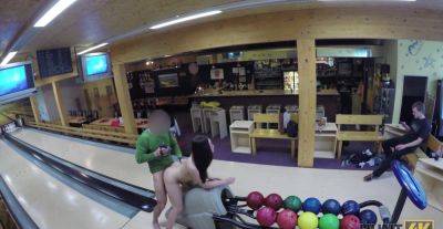 Aroused amateur babe fucked at the bowling alley without knowing she is being filmed - Czech Republic on girlsporntube.one