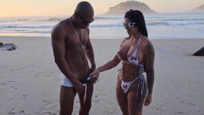 Curvy Latina enjoys a black cock at the beach - Interracial on girlsporntube.one