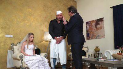 Blonde bride shows her father-in-law what she's capable of on girlsporntube.one