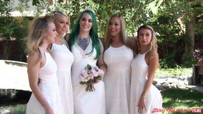 Bitches attend wedding party where they fuck like sluts in group scenes on girlsporntube.one