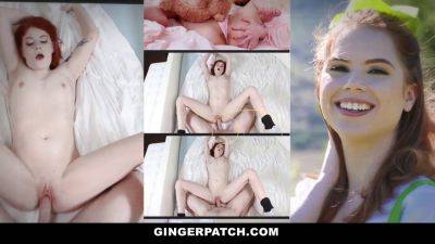 Redhead Princess Luna Light takes a hard pounding outdoors and takes a hot load on her stomach on girlsporntube.one