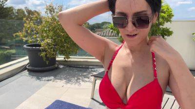 Kinky stepmom add spices to pool vacation with stepson - Amateur on girlsporntube.one