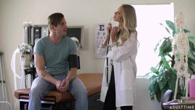 Spicy blonde doctor craves man's hungry dick for a little treatment on girlsporntube.one