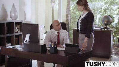 TUSHY.com - Submissive secretary punished and sodomised on girlsporntube.one