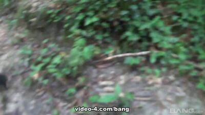 Caroline June Has A Quickie In The Woods With Her Fuck Buddie - BANG! on girlsporntube.one