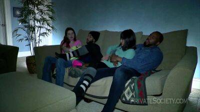 All interracial foursome on girlsporntube.one