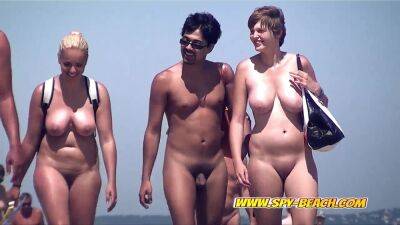 Voyeur Nudist Beach Couple Walking on girlsporntube.one