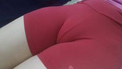 Brand new pussy in tight shorts letting the package tighten - Inmymound on girlsporntube.one