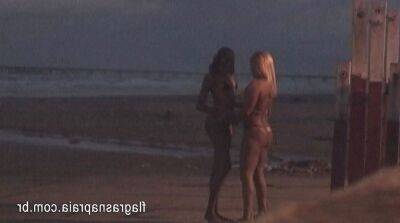 My wife's first time with another woman on the beach - Brazil on girlsporntube.one