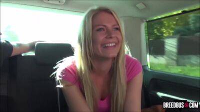 Blonde Gets a Ride on the Bus - Breedbus on girlsporntube.one