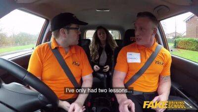 Fake Driving Rookie instructor fucks Classy MILF - Britain on girlsporntube.one