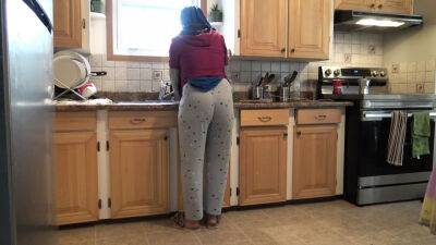 Syrian Wife Lets 18 Year Old German Stepson Fuck Her In The Kitchen - Germany - Syria on girlsporntube.one