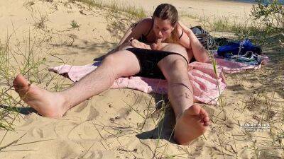 Sucking His Dick At Public Nudist Beach - Russia on girlsporntube.one