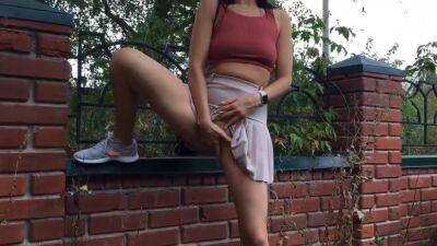 Nymphomaniac And Exhibitionist Neighbor Called To Shoot Her On The Street And Jerked Off In A Publi - Russia on girlsporntube.one